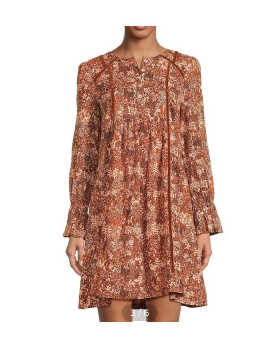 Ro's Garden Jesse Brown Tiger Print Cotton Minidress Size Large